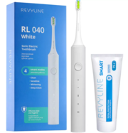 Белая зубная щетка Revyline RL 040 выгодно и зубная паста Smart