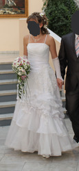 Свадебное платье белое, туфли кож.